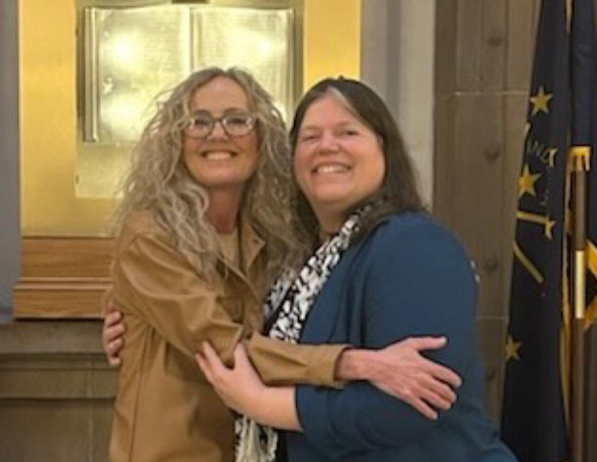 Carrie Syczylo and Michelle Higgs at the Statehouse